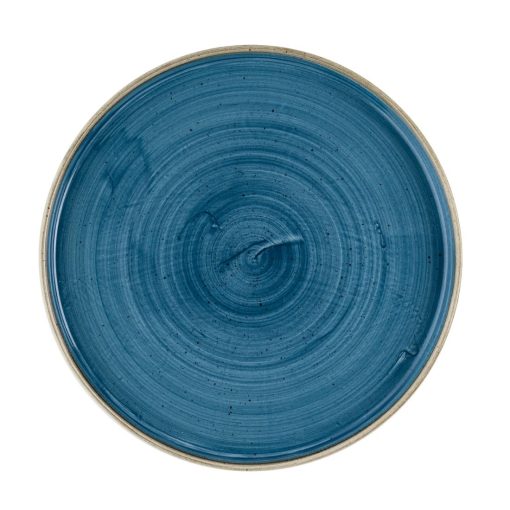Churchill Stonecast Java Blue Walled Plates 260mm 6 pack (HR386)