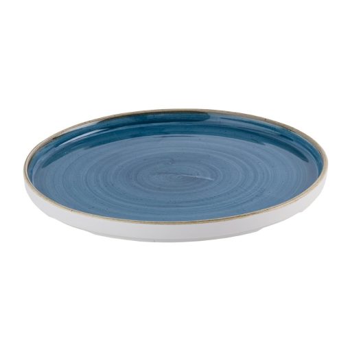 Churchill Stonecast Java Blue Walled Plates 260mm 6 pack (HR386)