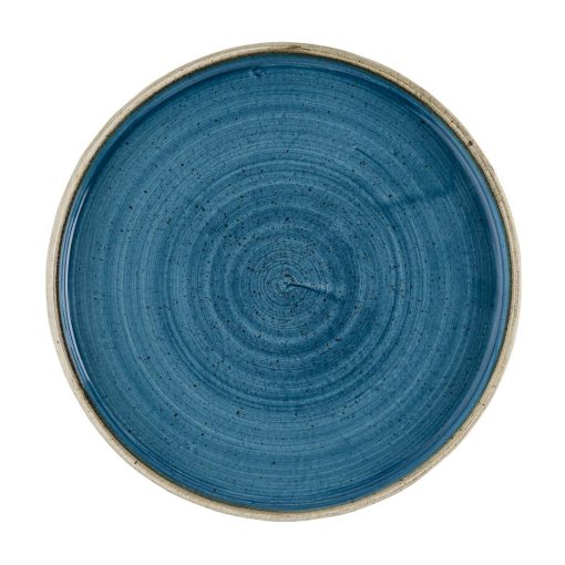 Churchill Stonecast Java Blue Walled Plates 210mm 6 pack (HR387)