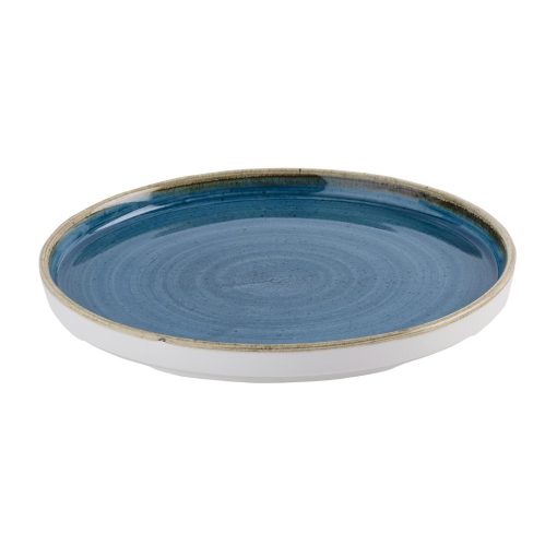 Churchill Stonecast Java Blue Walled Plates 210mm 6 pack (HR387)