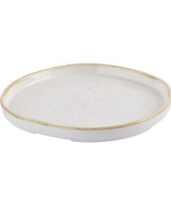 Churchill Stonecast Barley White Organic Walled Plates 206mm 6 pack (HR393)