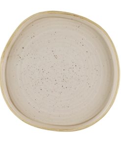 Churchill Stonecast Nutmeg Cream Organic Walled Plates 206mm 6 pack (HR400)