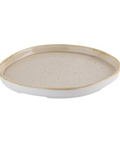 Churchill Stonecast Nutmeg Cream Organic Walled Plates 206mm 6 pack (HR400)