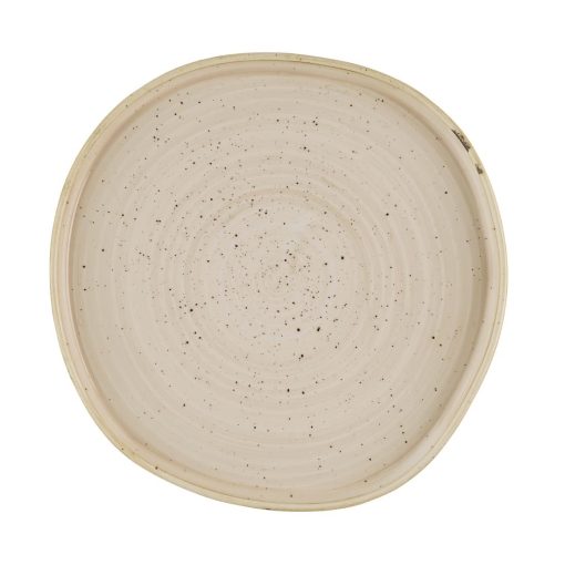 Churchill Stonecast Nutmeg Cream Organic Walled Plates 257mm 6 pack (HR401)