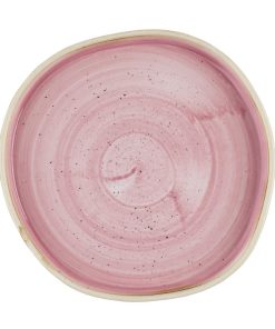Churchill Stonecast Petal Pink Organic Walled Plates 206mm 6 pack (HR404)