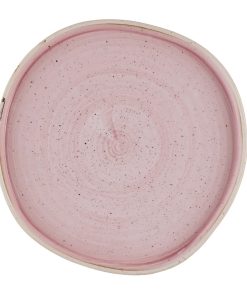 Churchill Stonecast Petal Pink Organic Walled Plates 257mm 6 pack (HR405)