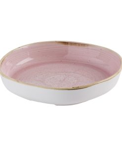 Churchill Stonecast Petal Pink Organic Walled Bowls 232mm 6 pack (HR406)