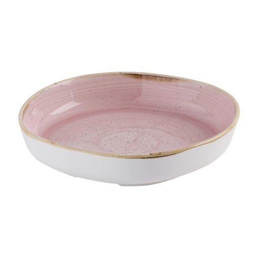 Churchill Stonecast Petal Pink Organic Walled Bowls 232mm 6 pack (HR406)