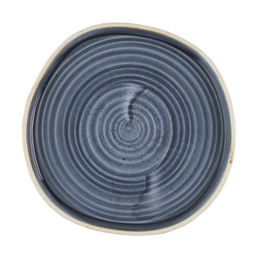 Churchill Stonecast Blueberry Organic Walled Plates 206mm 6 pack (HR408)