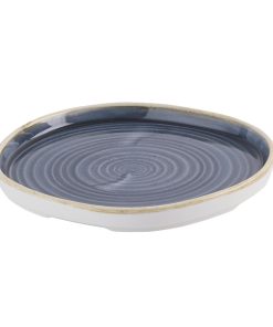 Churchill Stonecast Blueberry Organic Walled Plates 206mm 6 pack (HR408)