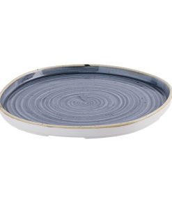 Churchill Stonecast Blueberry Organic Walled Plates 257mm 6 pack (HR409)