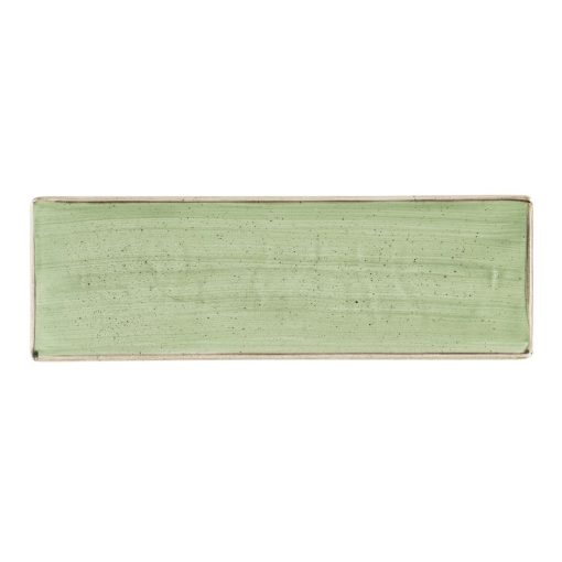 Churchill Stonecast Sage Green Oblong Plates 330 x 110mm 6 pack (HR412)