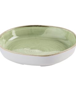 Churchill Stonecast Sage Green Organic Walled Bowls 232mm 6 pack (HR417)