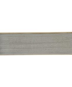 Churchill Stonecast Grey Oblong Plates 300 x 90mm 6 pack (HR420)