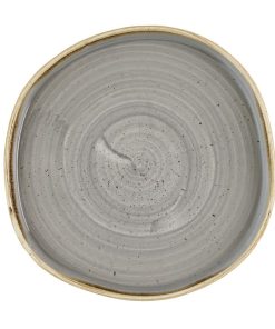 Churchill Stonecast Grey Organic Walled Plates 206mm 6 pack (HR422)