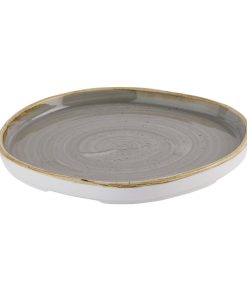 Churchill Stonecast Grey Organic Walled Plates 206mm 6 pack (HR422)