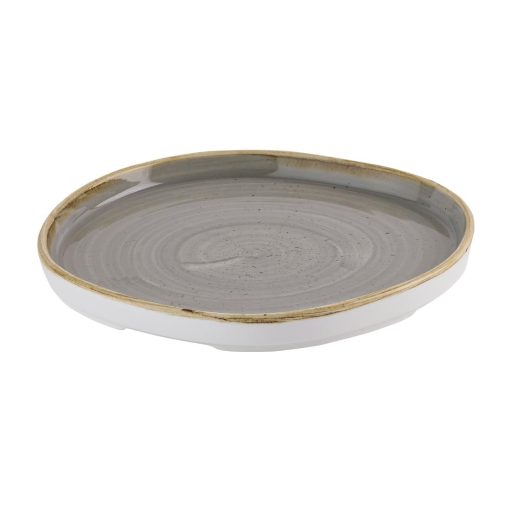 Churchill Stonecast Grey Organic Walled Plates 206mm 6 pack (HR422)