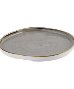 Churchill Stonecast Grey Organic Walled Plates 257mm 6 pack (HR423)