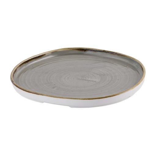 Churchill Stonecast Grey Organic Walled Plates 257mm 6 pack (HR423)