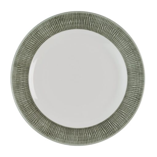 Churchill Bamboo Ceramic Spinwash Alpine Footed Plates 273mm 12 pack (HR428)