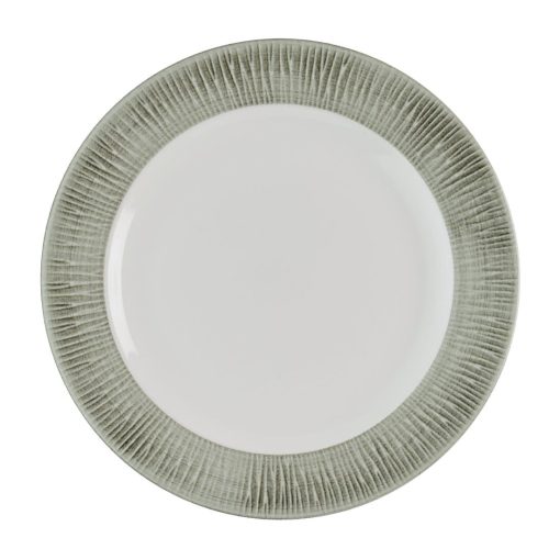 Churchill Bamboo Ceramic Spinwash Alpine Footed Plates 157mm 12 pack (HR429)