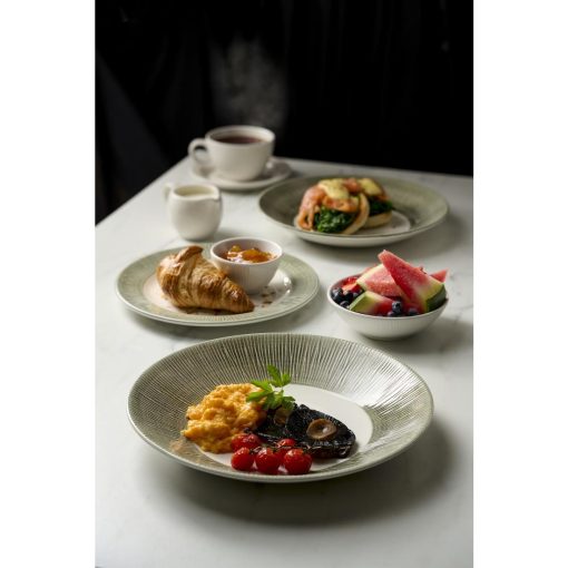 Churchill Bamboo Ceramic Spinwash Alpine Deep Coupe Plates 248mm 12 pack (HR436)