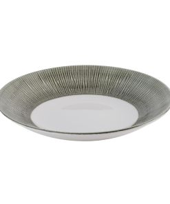 Churchill Bamboo Ceramic Spinwash Alpine Deep Coupe Plates 248mm 12 pack (HR436)