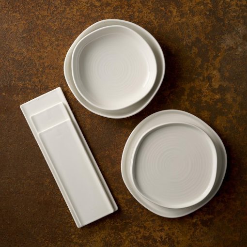Churchill White Oblong Plates 250 x 90mm 6 pack (HR439)