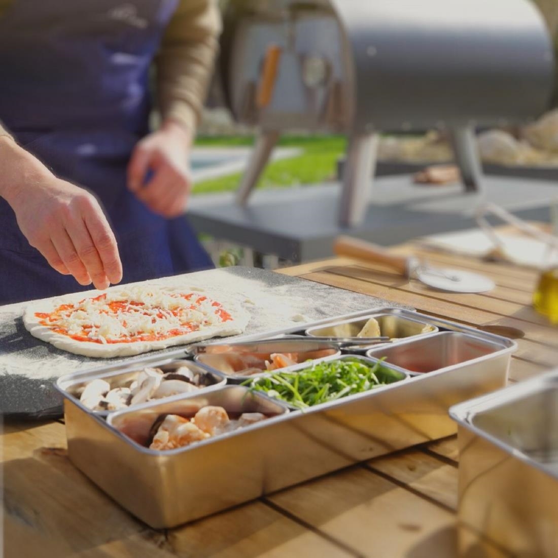 Louis Tellier Japanese Container with Six Compartments 328x148x63mm (HS512)