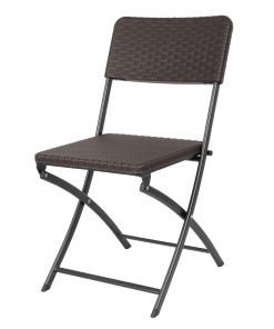 Bolero Rattan Folding Chairs Brown 2 pack (HS558)