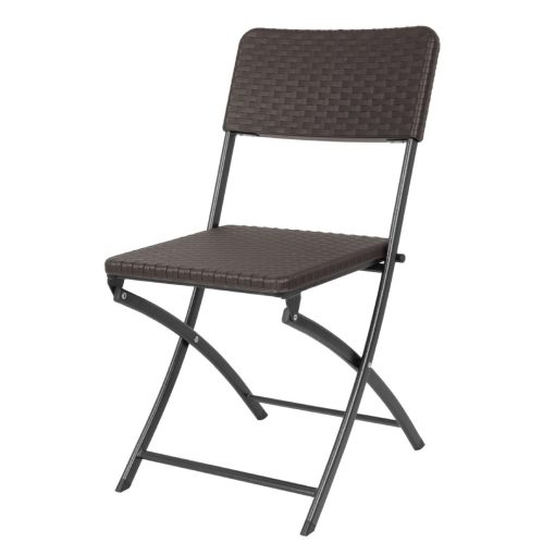 Bolero Rattan Folding Chairs Brown 2 pack (HS558)