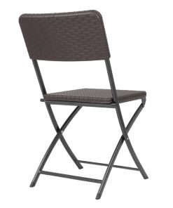 Bolero Rattan Folding Chairs Brown 2 pack (HS558)