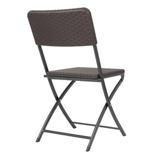 Bolero Rattan Folding Chairs Brown 2 pack (HS558)