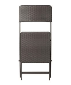 Bolero Rattan Folding Chairs Brown 2 pack (HS558)