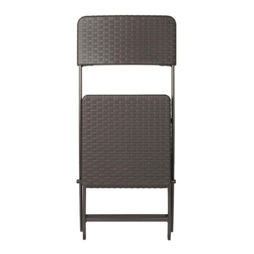Bolero Rattan Folding Chairs Brown 2 pack (HS558)