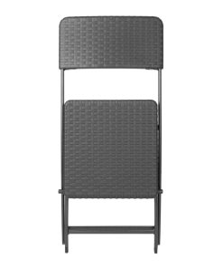 Bolero Rattan Folding Chair Black 2 pack (HS559)