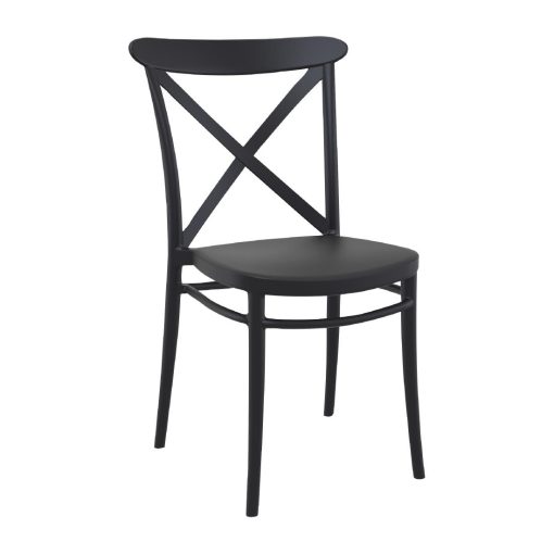 Cross Side Chair Black 2 Pack (HS600)