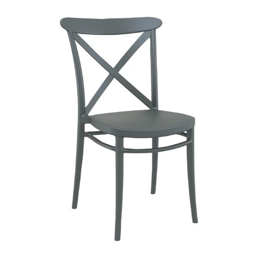 Cross Side Chair Dark Grey 2 Pack (HS601)