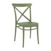 Cross Side Chair Olive Green 2 Pack (HS602)