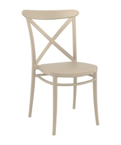 Cross Side Chair Taupe 2 Pack (HS603)