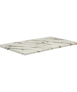 Enduratop Rectangular Carrara Marble Table Top 1200x700mm (HS618)
