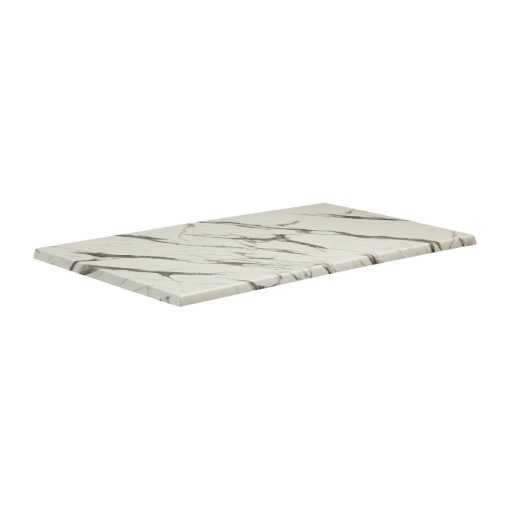 Enduratop Rectangular Carrara Marble Table Top 1200x700mm (HS618)