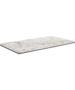 Extrema Rectangular Carrara Marble Table Top 1190x690mm (HS651)