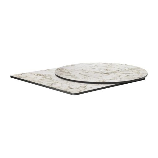 Extrema Round Carrara Marble Table Top 600mm (HS656)