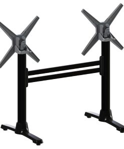 FLAT Auto Adjust ST22 Double Dining Table Base Black FlipTop (HS720)