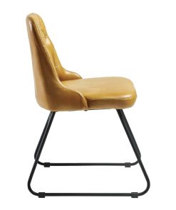 Harland Side Chair Leather Vintage Gold 2 pack (HS735)