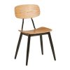 Juna Side Chair Ply Oak and Black Steel 2 pack (HS738)