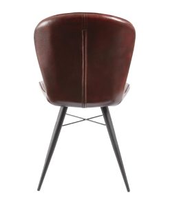 Lena Side Chair Claret Red leather 2 pack (HS749)
