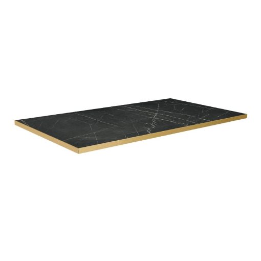 Omega Rectangular Laminate Table Top Black Marble 1200x700mm (HS752)