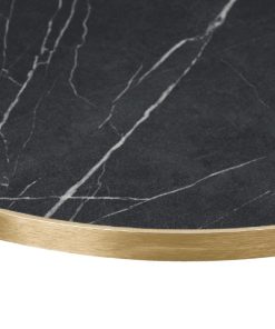 Omega Round Laminate Table Top Black Marble 600mm (HS753)